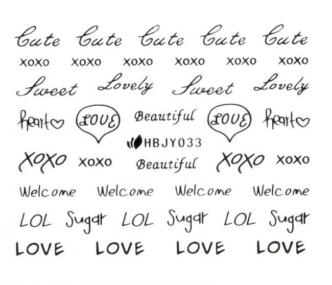 Наклейки для ногтей (стикеры) Nail Art Stickers 033 Black
