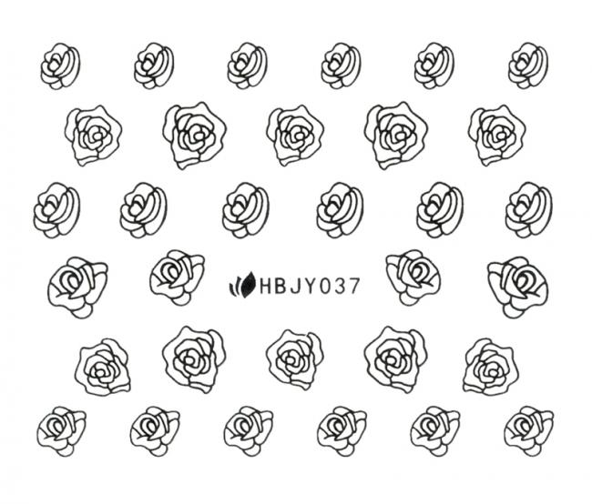 Наклейки для ногтей (стикеры) Nail Art Stickers 037 Black