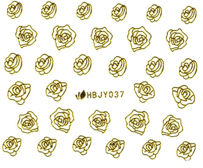 Наклейки для нігтів (стікери) Nail Art Stickers 037 Gold