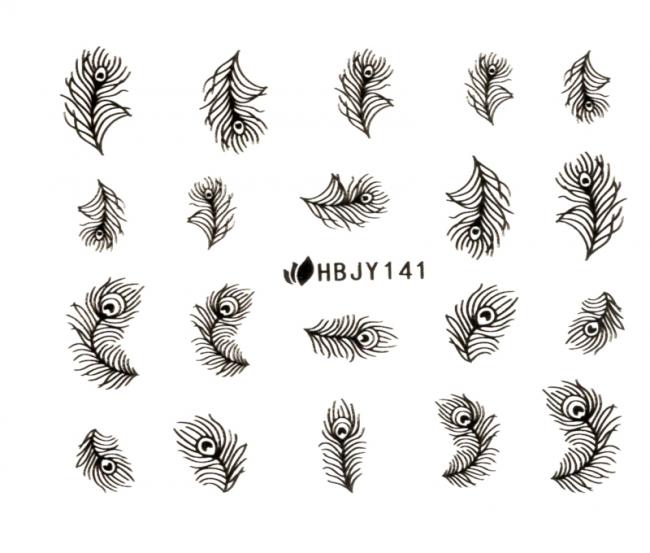 Наклейки для ногтей (стикеры) Nail Art Stickers 141 Black