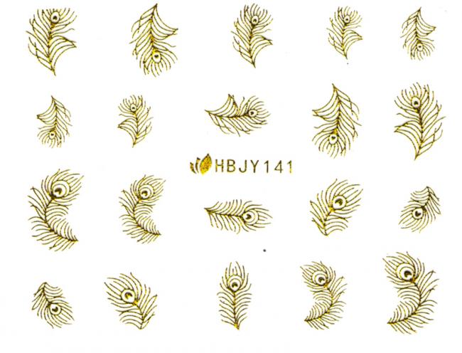 Наклейки для ногтей (стикеры) Nail Art Stickers 141 Gold