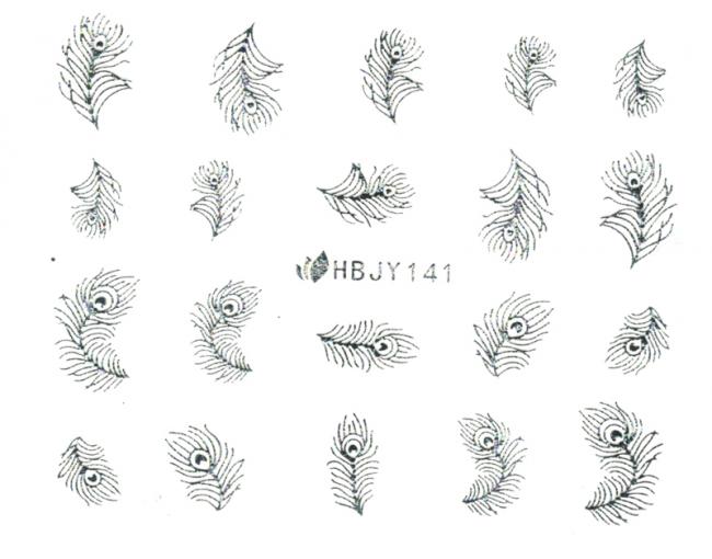 Наклейки для ногтей (стикеры) Nail Art Stickers 141 Silver