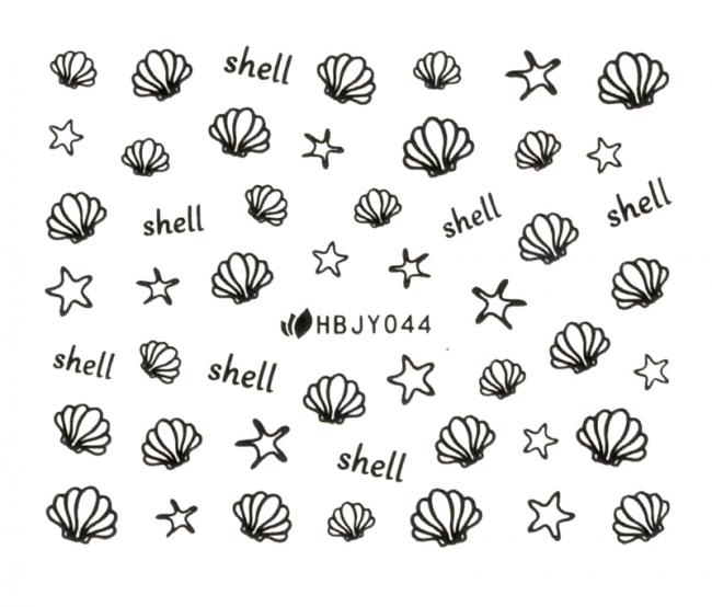 Наклейки для ногтей (стикеры) Nail Art Stickers 044 Black