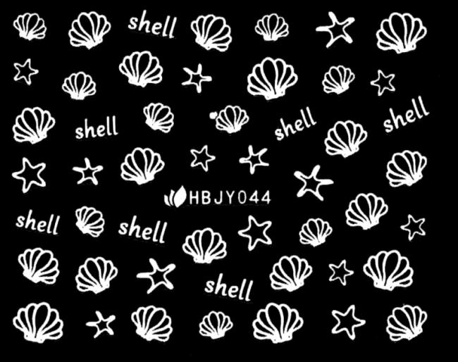 Наклейки для ногтей (стикеры) Nail Art Stickers 044 White