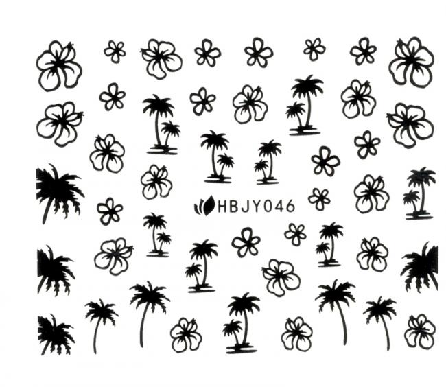 Наклейки для ногтей (стикеры) Nail Art Stickers 046 Black
