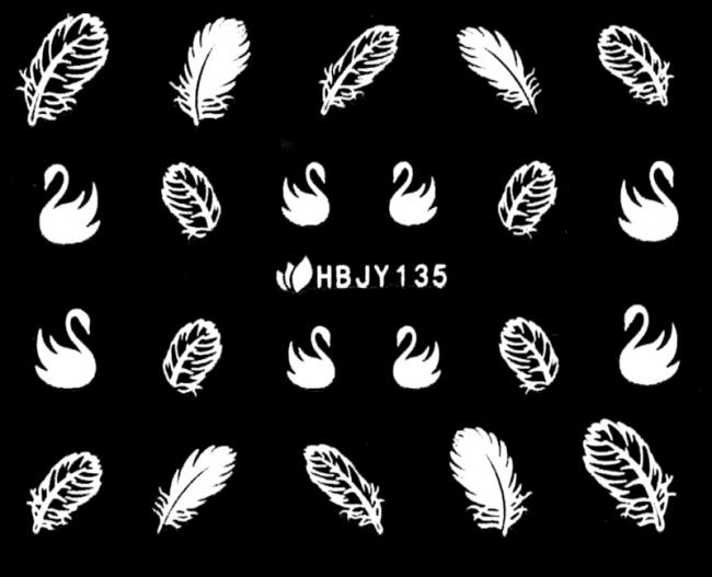 Наклейки для ногтей (стикеры) Nail Art Stickers 135 White