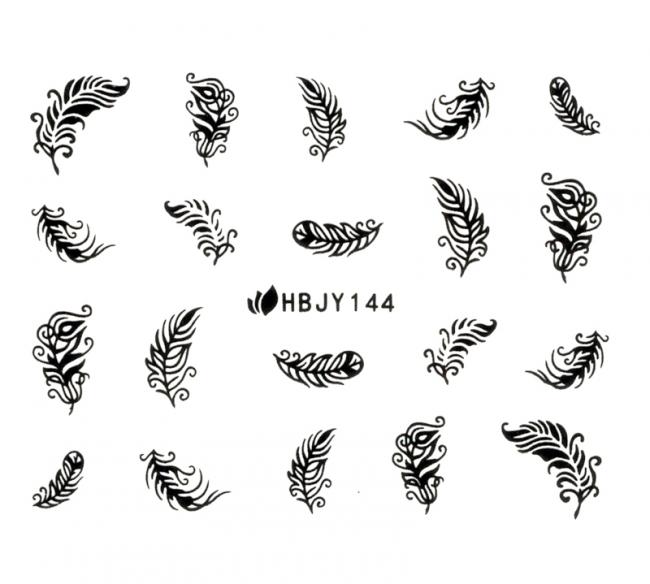 Наклейки для ногтей (стикеры) Nail Art Stickers 144 Black