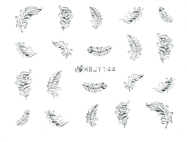 Наклейки для ногтей (стикеры) Nail Art Stickers 144 Silver