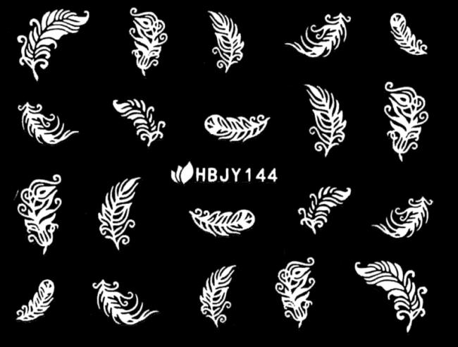 Наклейки для ногтей (стикеры) Nail Art Stickers 144 White