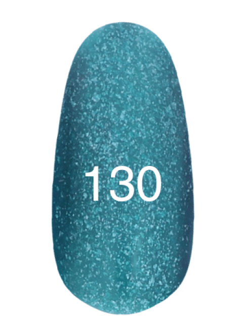Гель-лак № 130 (бірюзовий з щільним мерехтінням) 12 мл.
