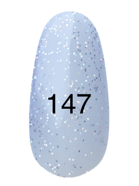 Гель-лак № 147 (ніжно бузковий з голограмним мерехтінням) 12мл.
